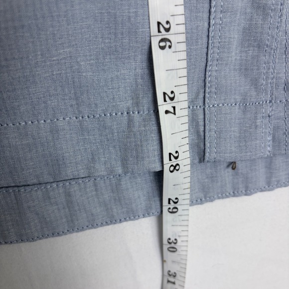 Duluth Trading Co Womens Grey/Blue Roll Tab Long Sleeve Hiking Fishing Shirt Med - Picture 3 of 10